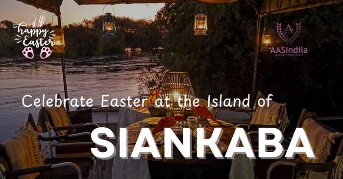 Luxury lodge on Siankaba Island, Zambezi River